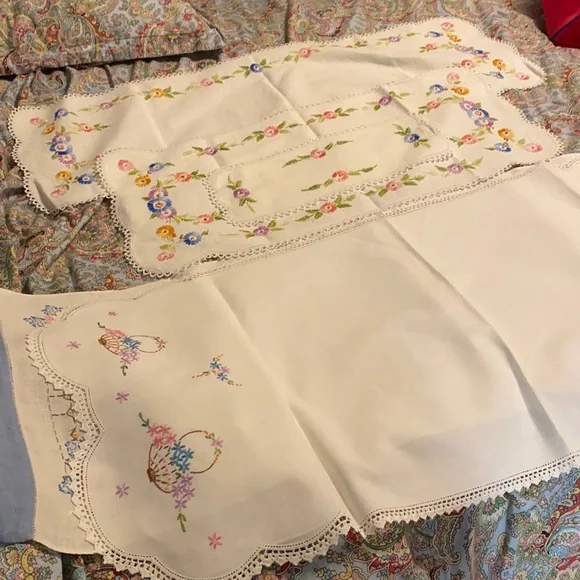Other | Lot Of Vintage Dresser Scarves Protectors | Poshmark Other | Lot Of Vintage Dresser Scarves Protectors | Poshmark
